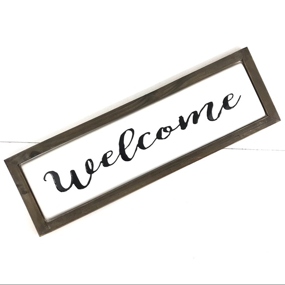 Sonoma Other - Welcome rustic farmhouse metal wood home decor